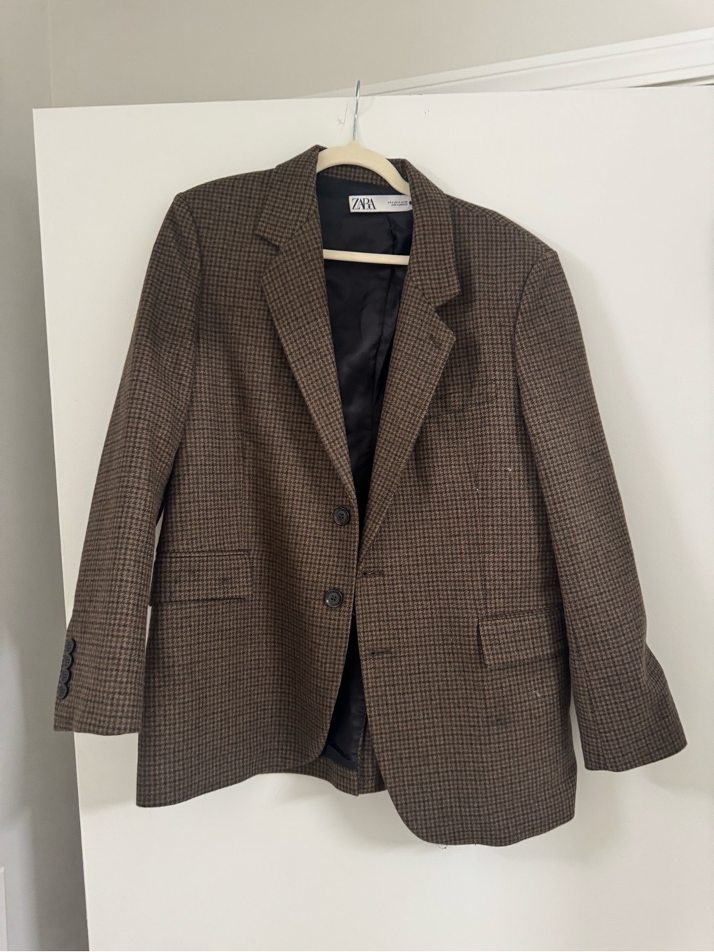 Zara Men's Brown Glen Plaid Sport Coat